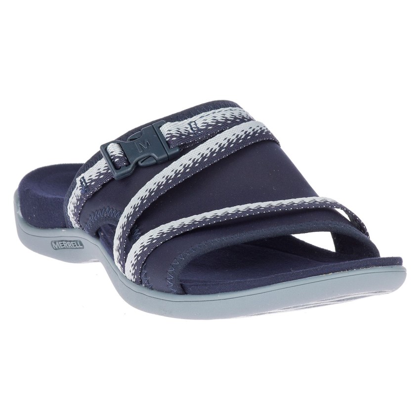 Claquette Merrell District Muri Bleu Marine Femme | L.W.GJWR